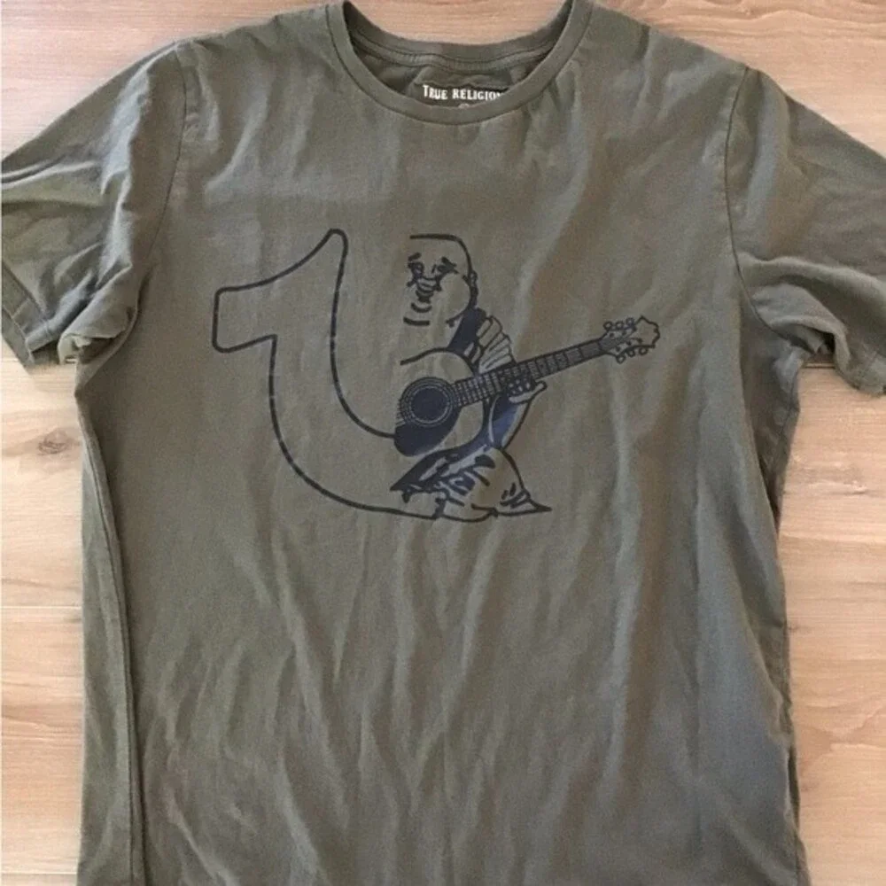 True Religion Guitar/Buddha Tee L